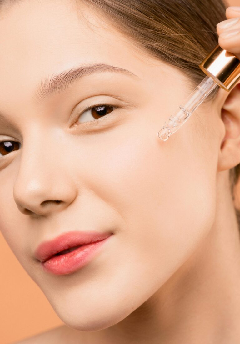 Close-up of hydrated, radiant skin showcasing natural glowing skin